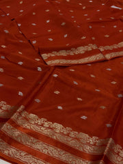 Burnt Orange Chiffon Saree
