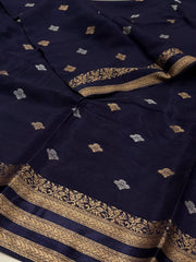Navy Blue Chiffon Saree