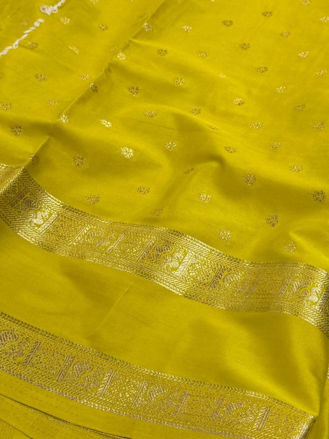Deep Turquoise Semi Mysore Chiffon Saree