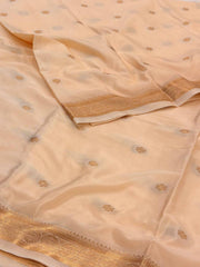 Off White Semi Mysore Silk Saree