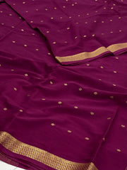 Plum Purple Chiffon Saree