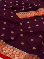 Royal Purple Chiffon Silk Saree