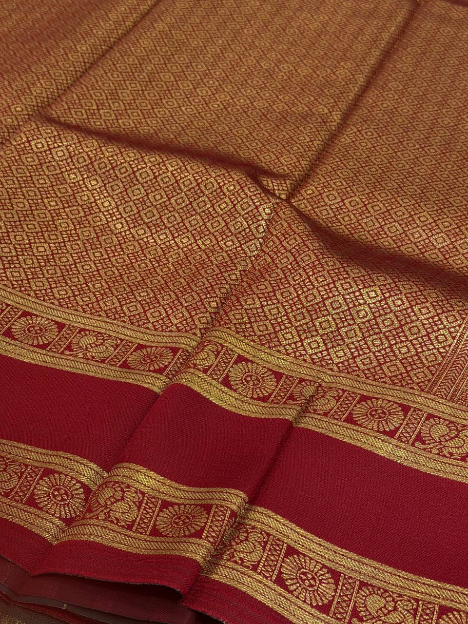 Emerald Green Cotton Silk Saree