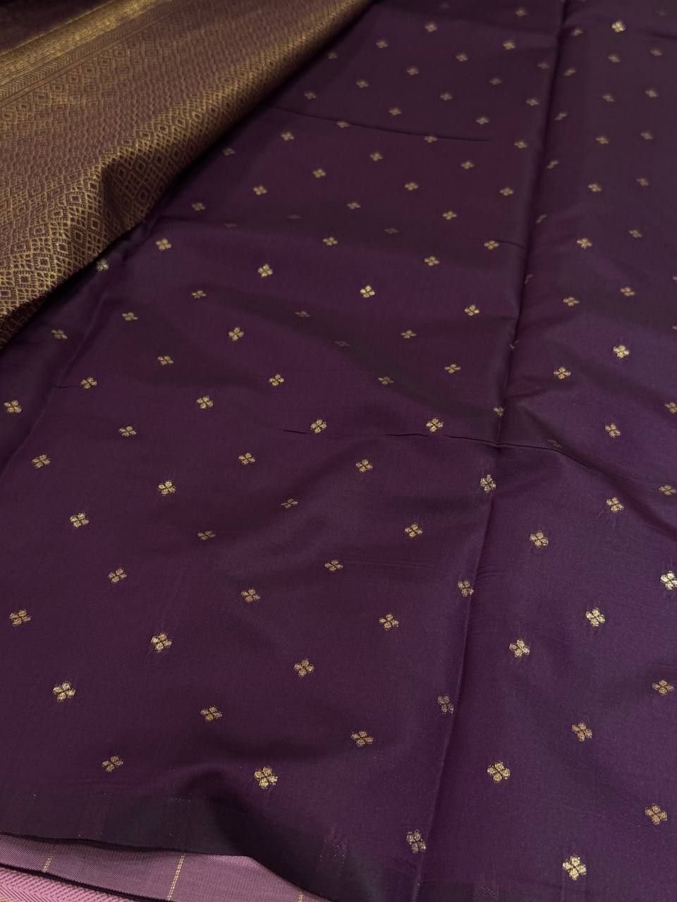 Lilac Purple Cotton Silk Saree