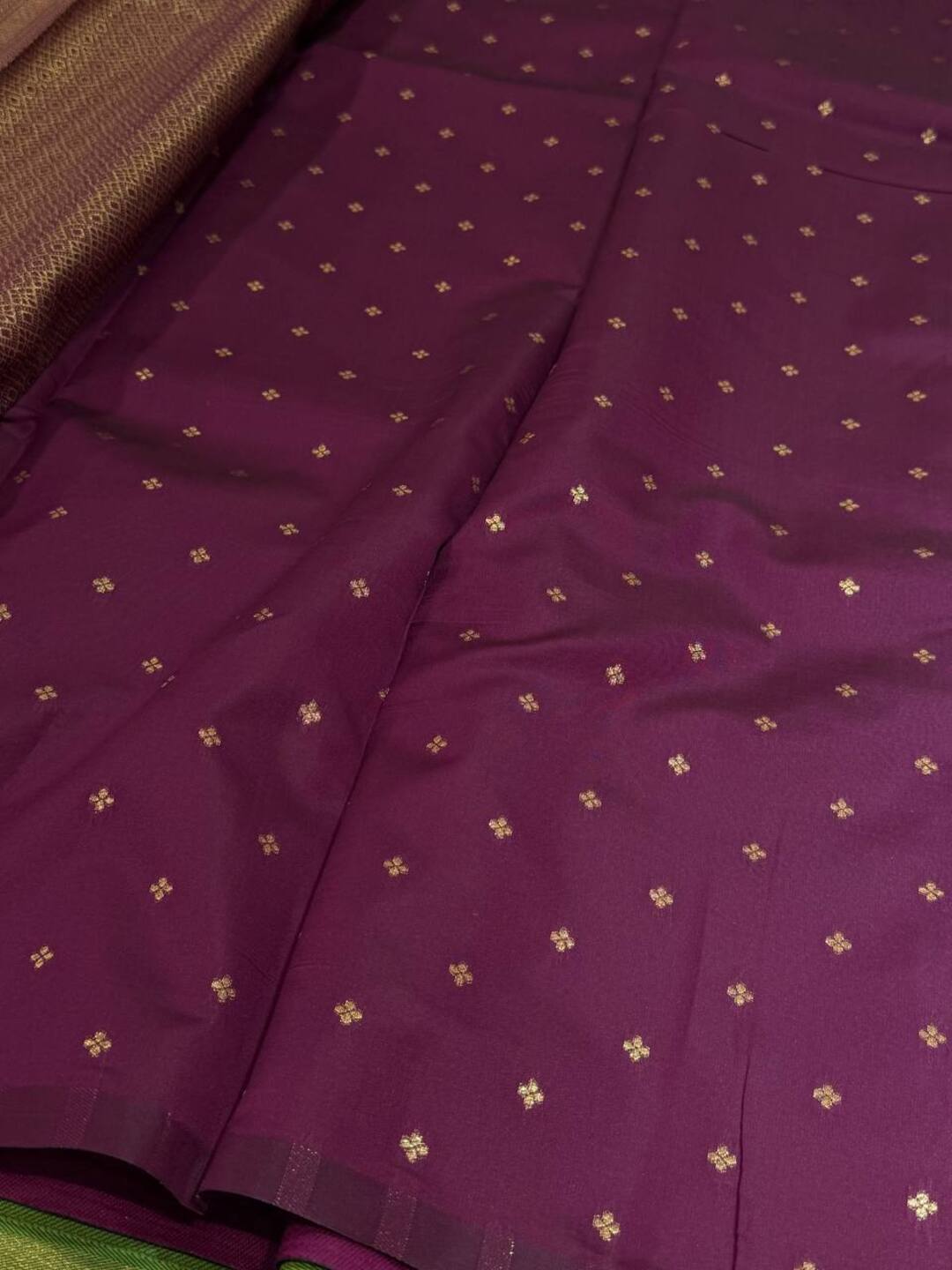 Forest Green Cotton Silk Saree