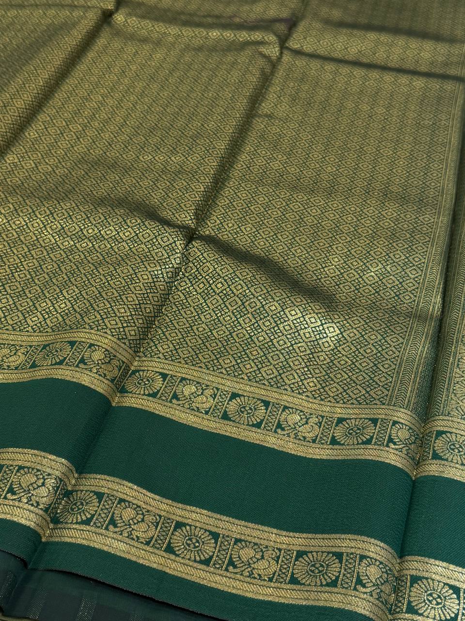 Mint Green Cotton Silk Saree