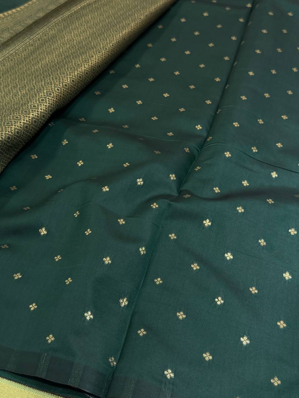 Mint Green Cotton Silk Saree