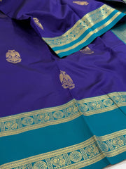 Royal Blue Cotton Silk Saree