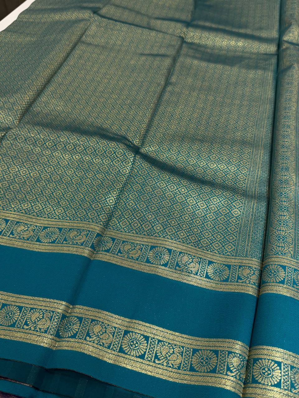 Royal Blue Cotton Silk Saree