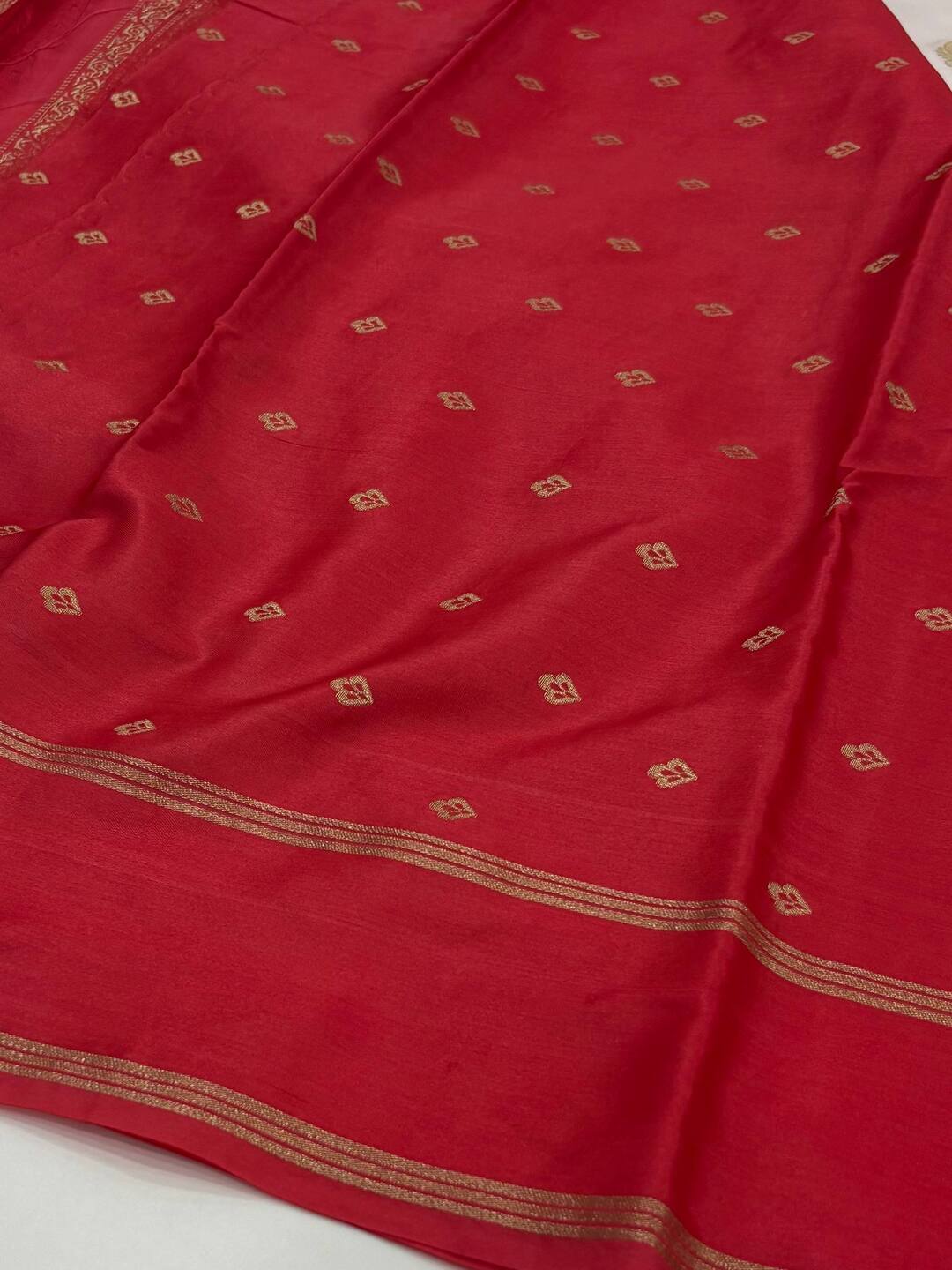 Pure White Chiffon Cotton Silk Saree