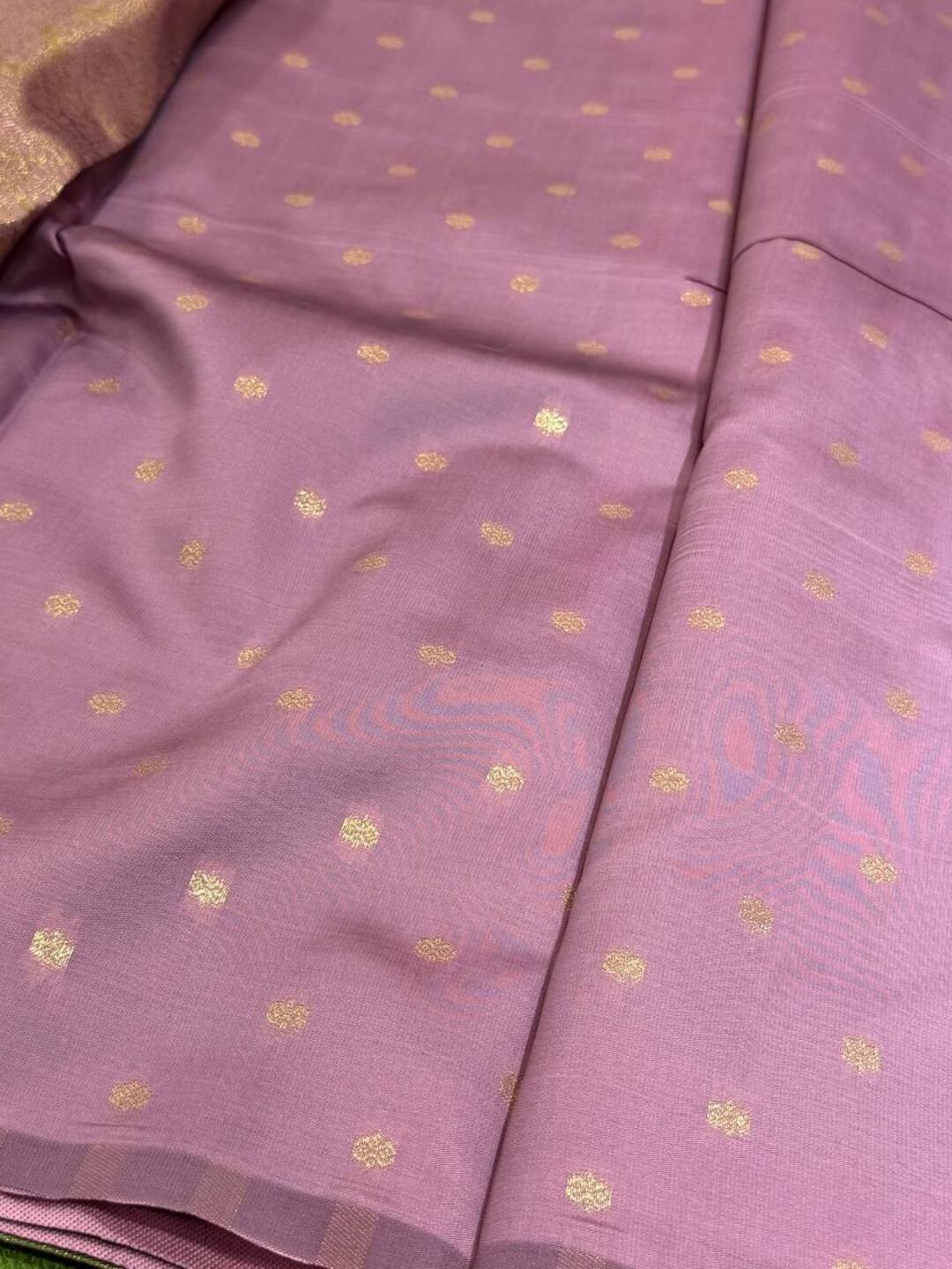 Emerald Green Cotton Silk Saree
