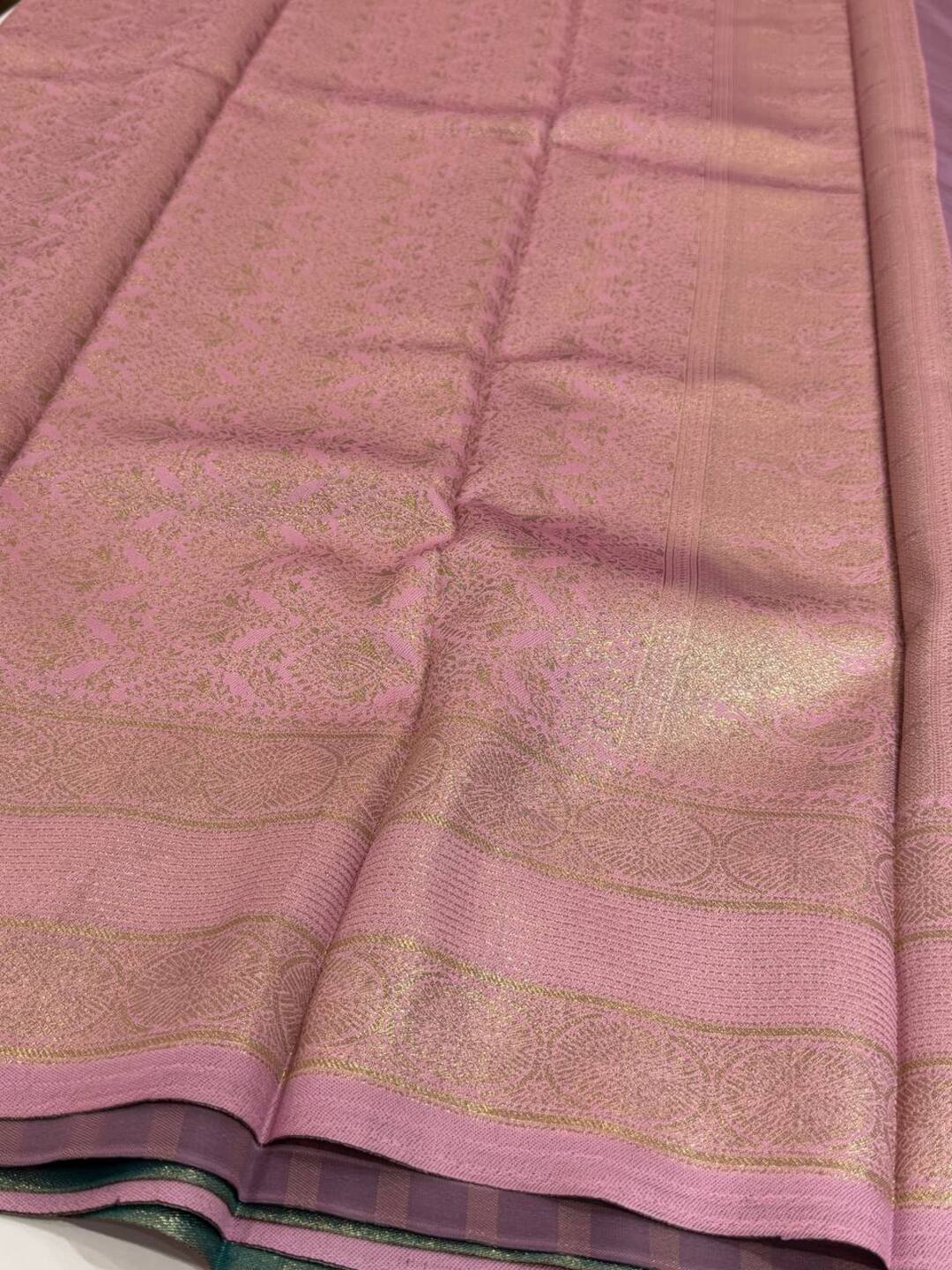 Teal Green Cotton Silk Saree