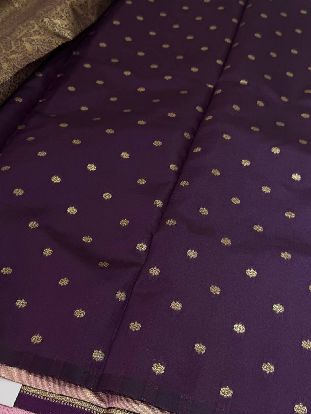 Lilac Purple Cotton Silk Saree