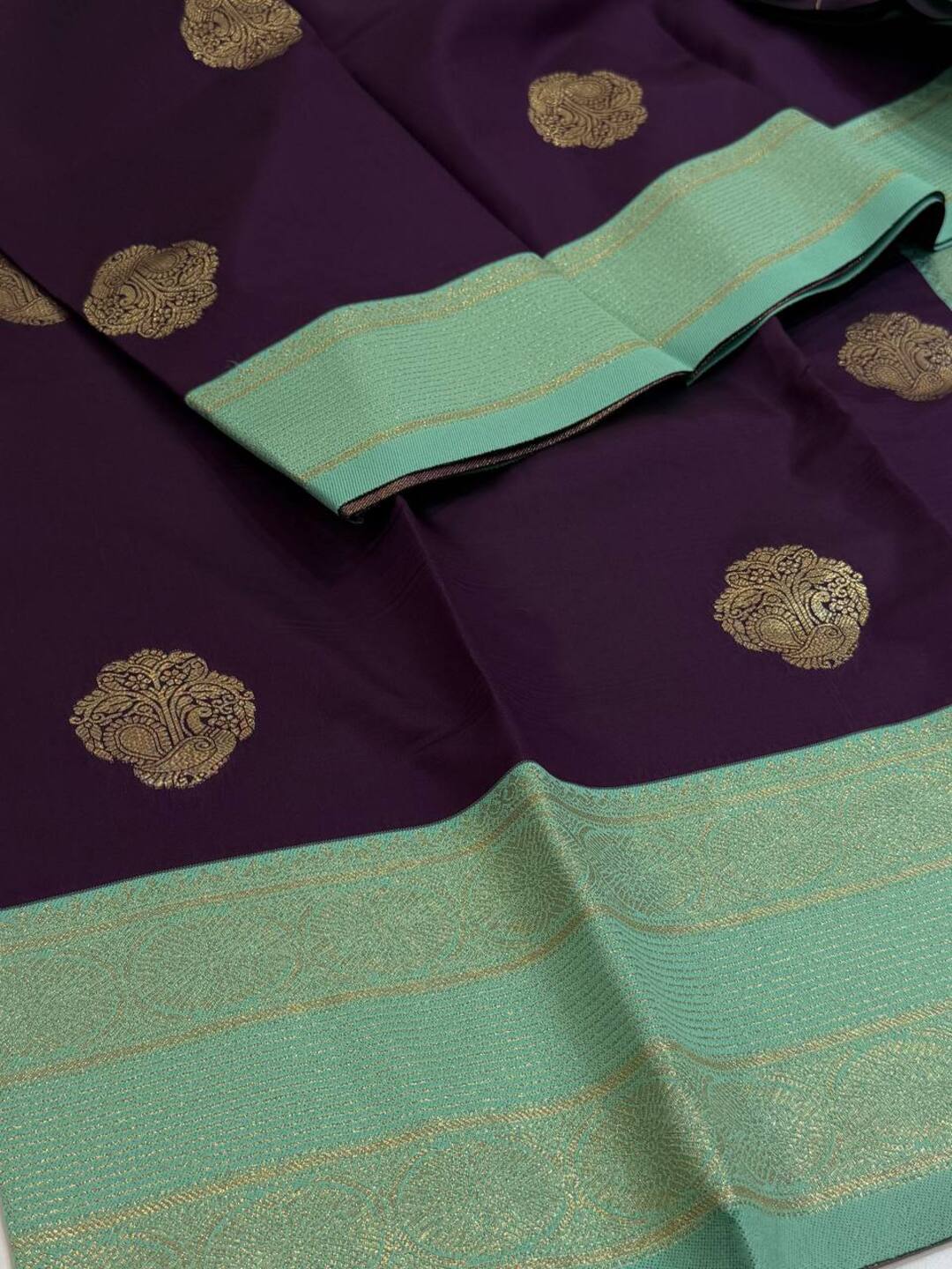 Royal Purple Cotton Silk Saree