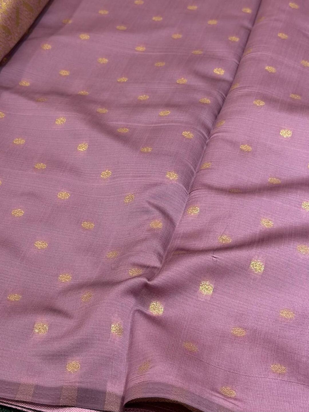 Forest Green Cotton Silk Saree