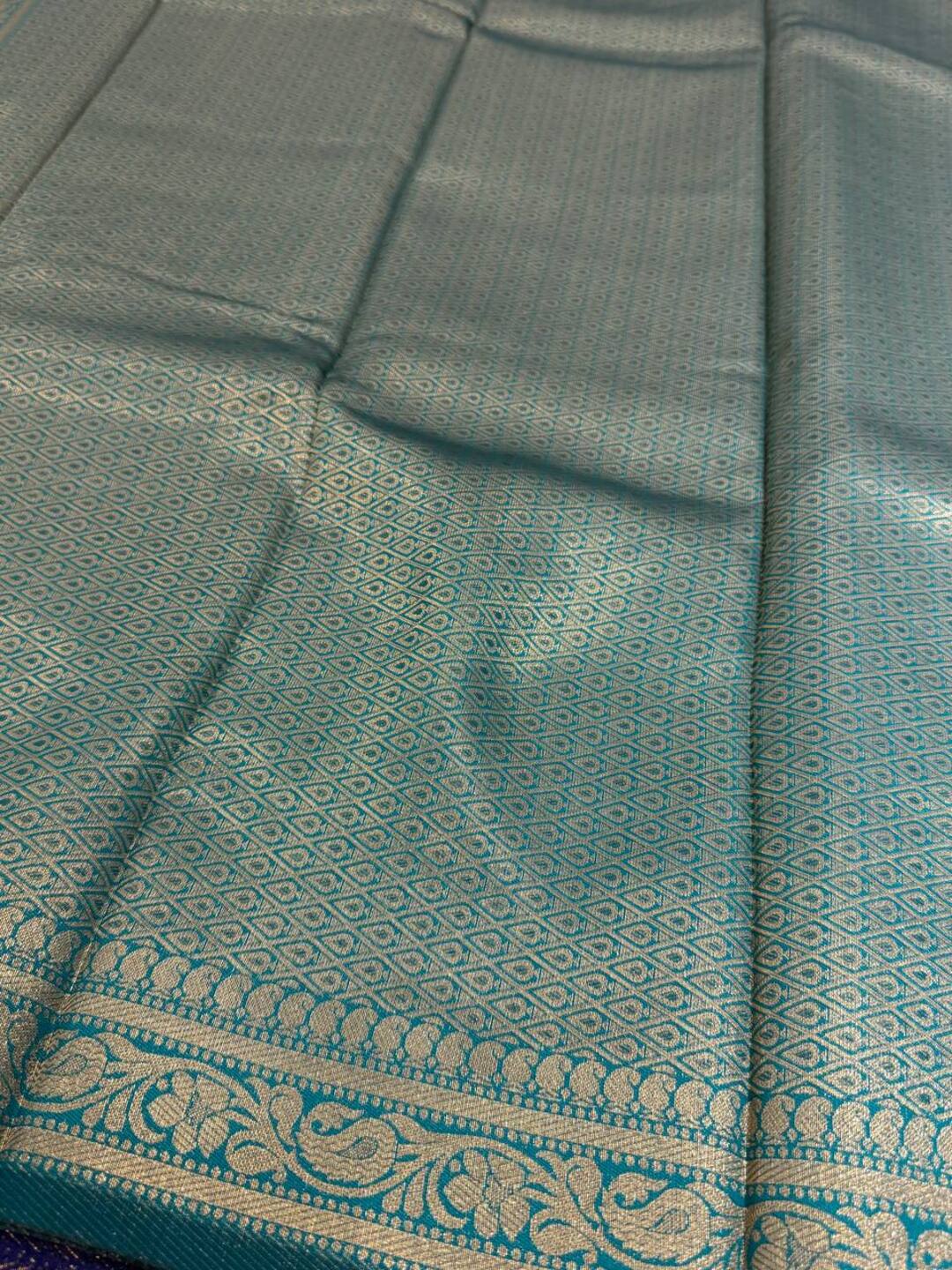 Navy Blue Cotton Silk Saree