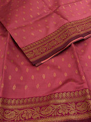 Dusty Pink Cotton Silk Saree