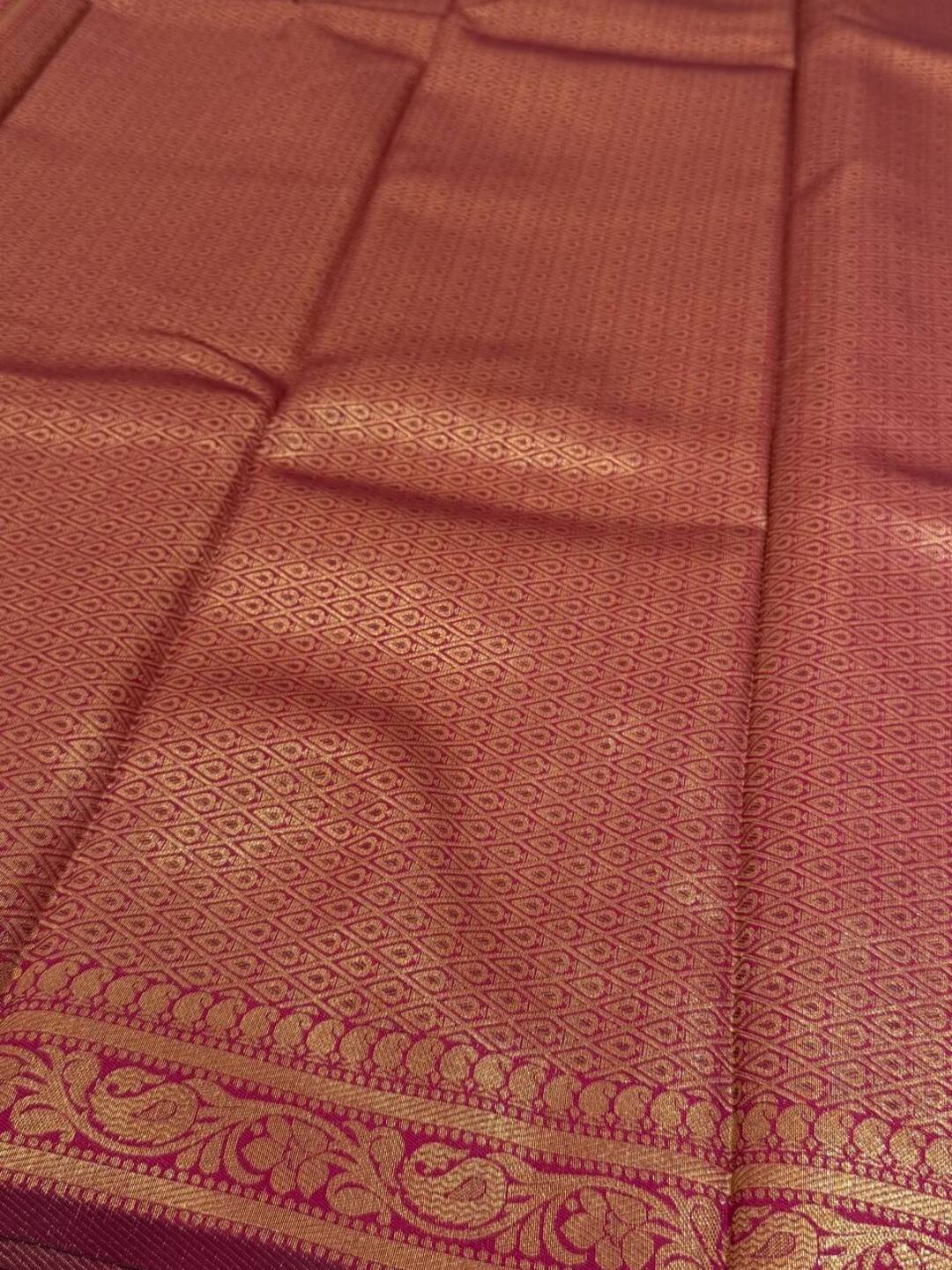 Dusty Pink Cotton Silk Saree