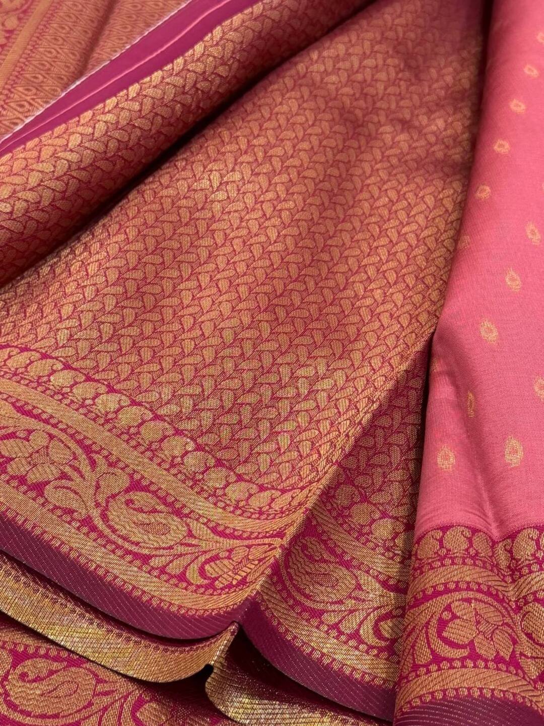 Dusty Pink Cotton Silk Saree