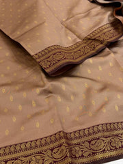Rose Gold Cotton Silk Saree