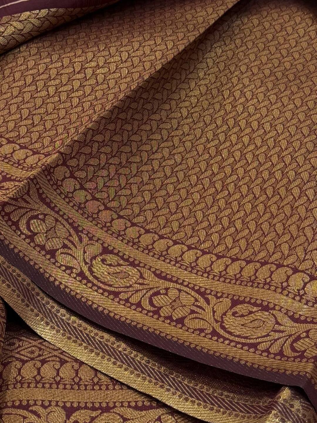Rose Gold Cotton Silk Saree