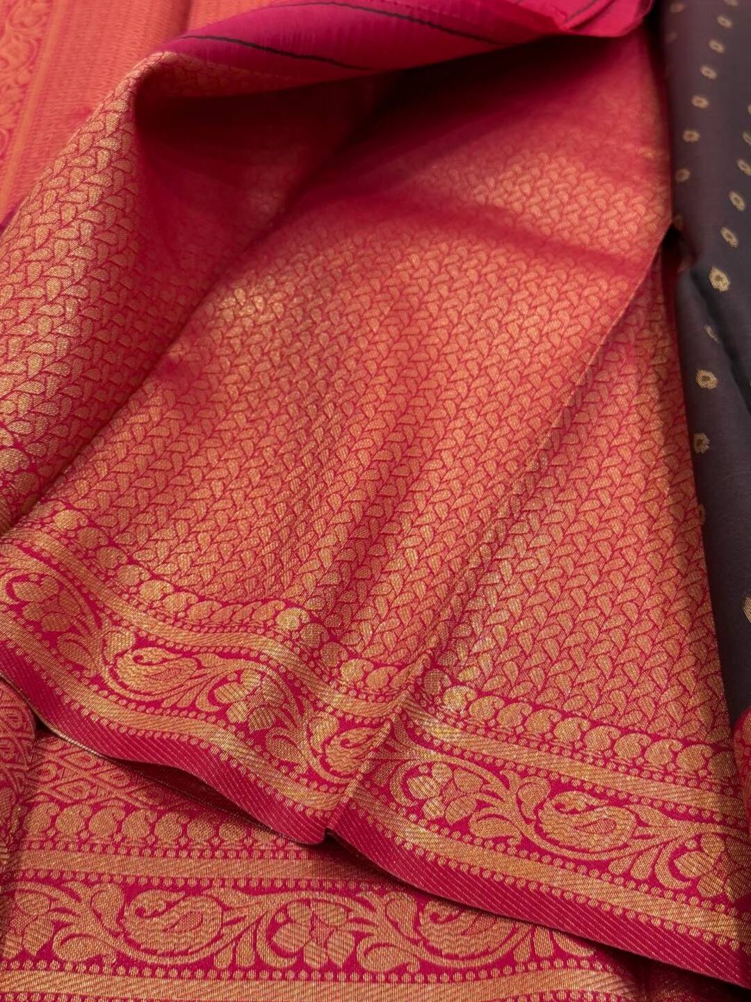 Deep Maroon Cotton Silk Saree
