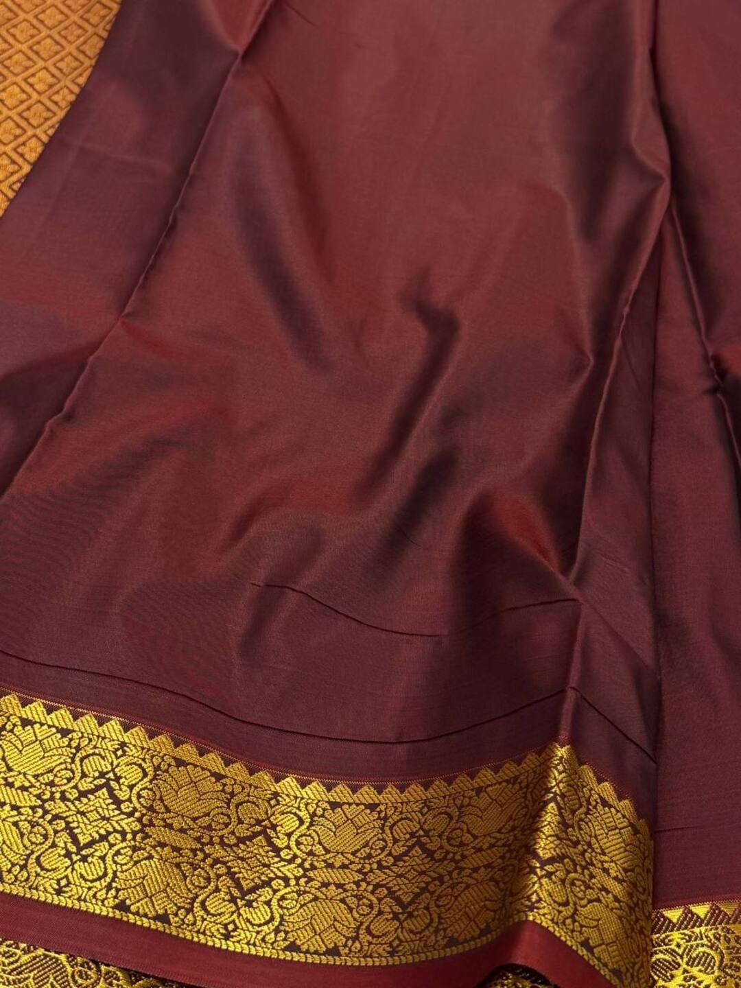 Maroon Cotton Silk Saree