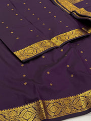 Royal Purple Cotton Silk Saree
