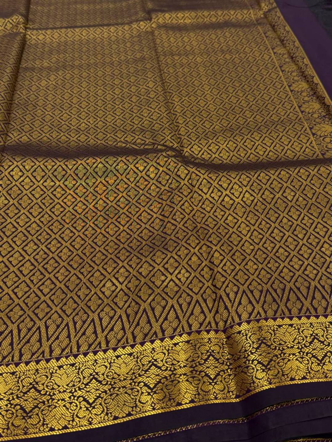 Royal Purple Cotton Silk Saree