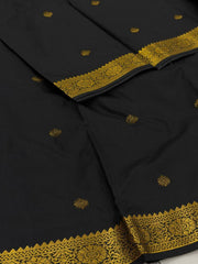 Black Cotton Silk Saree