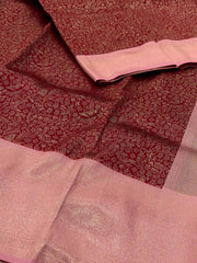Maroon Cotton Silk Saree