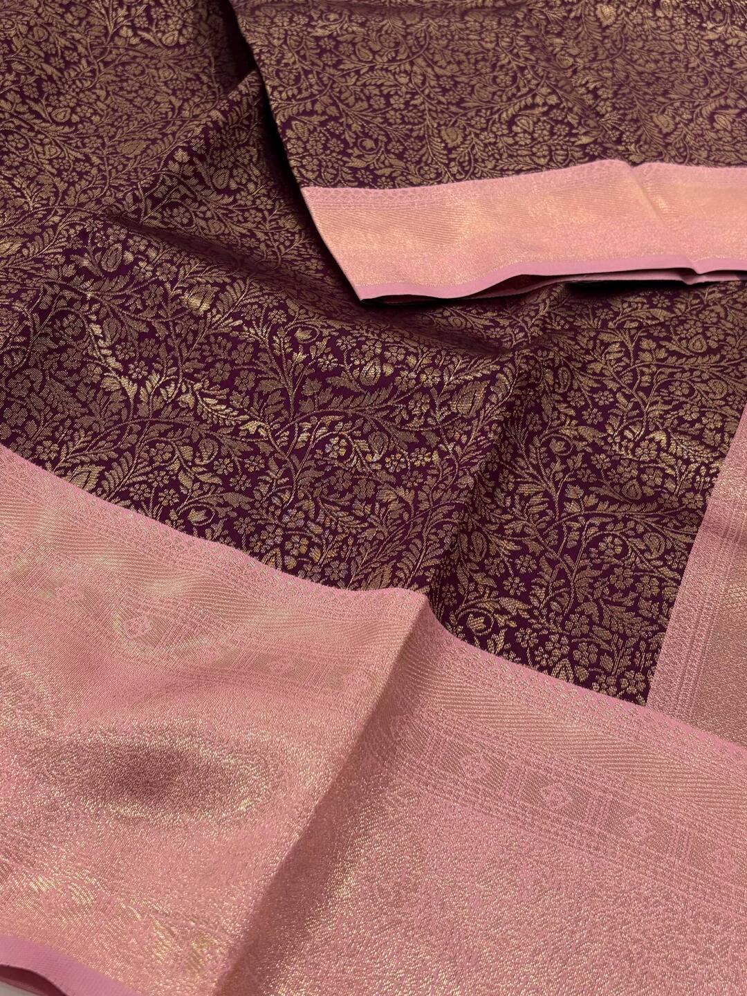 Royal Purple Cotton Silk Saree
