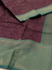 Plum Purple Cotton Silk Saree