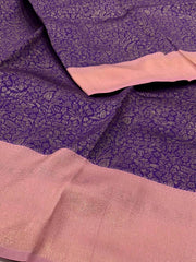 Violet Purple Cotton Silk Saree