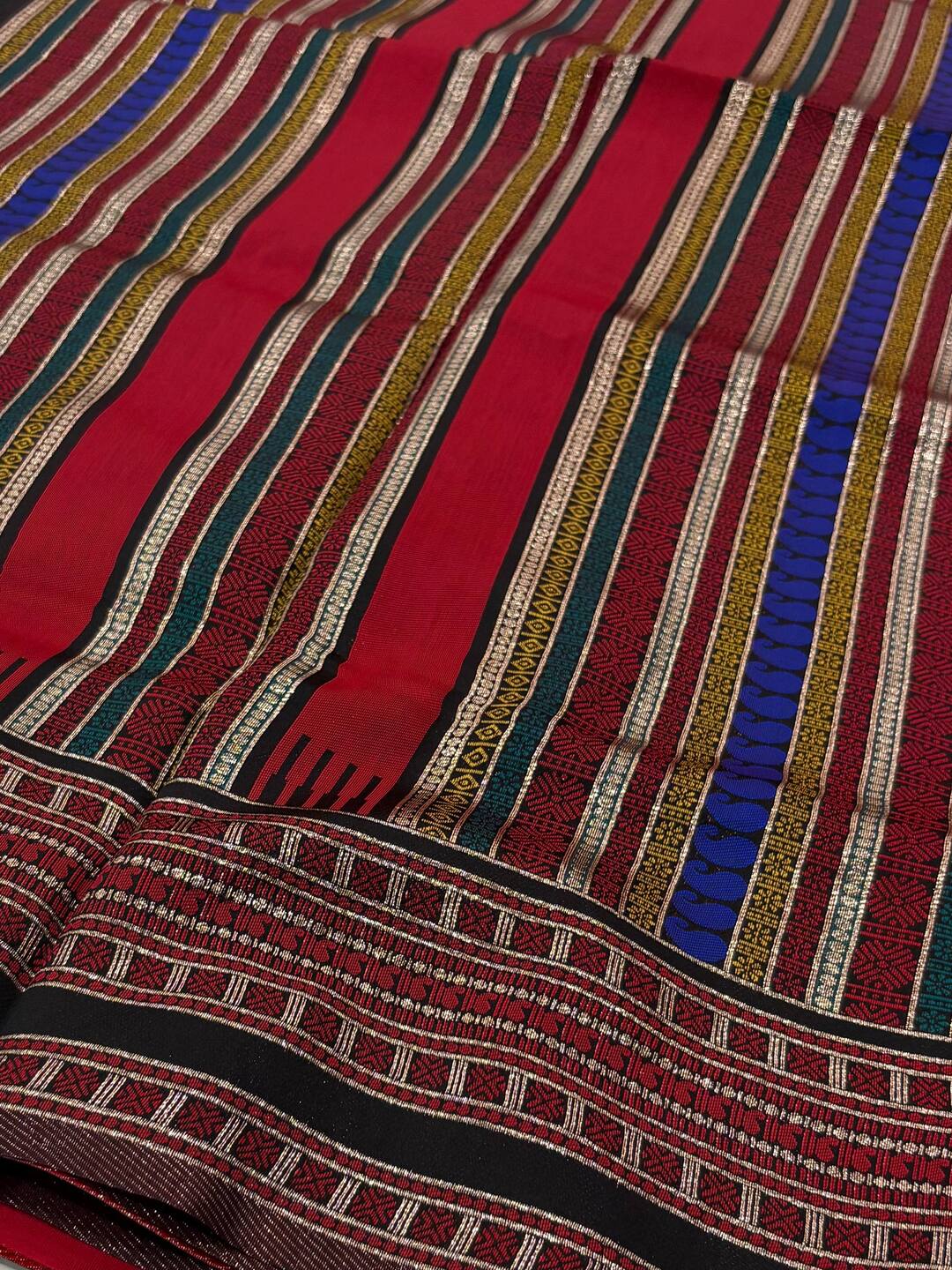Red Cotton Silk Saree
