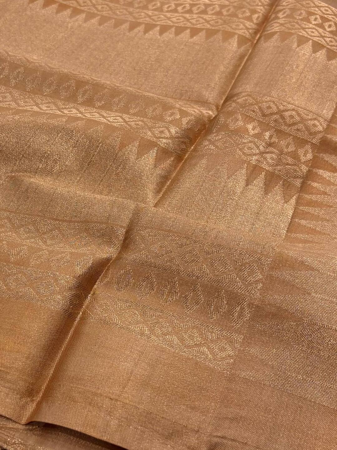 Champagne Cotton Silk Saree