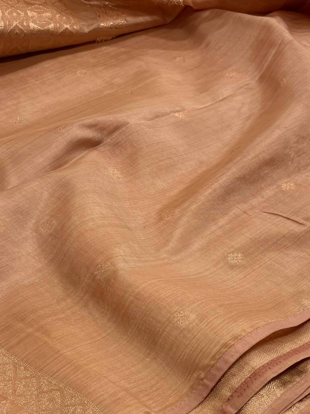 Champagne Cotton Silk Saree