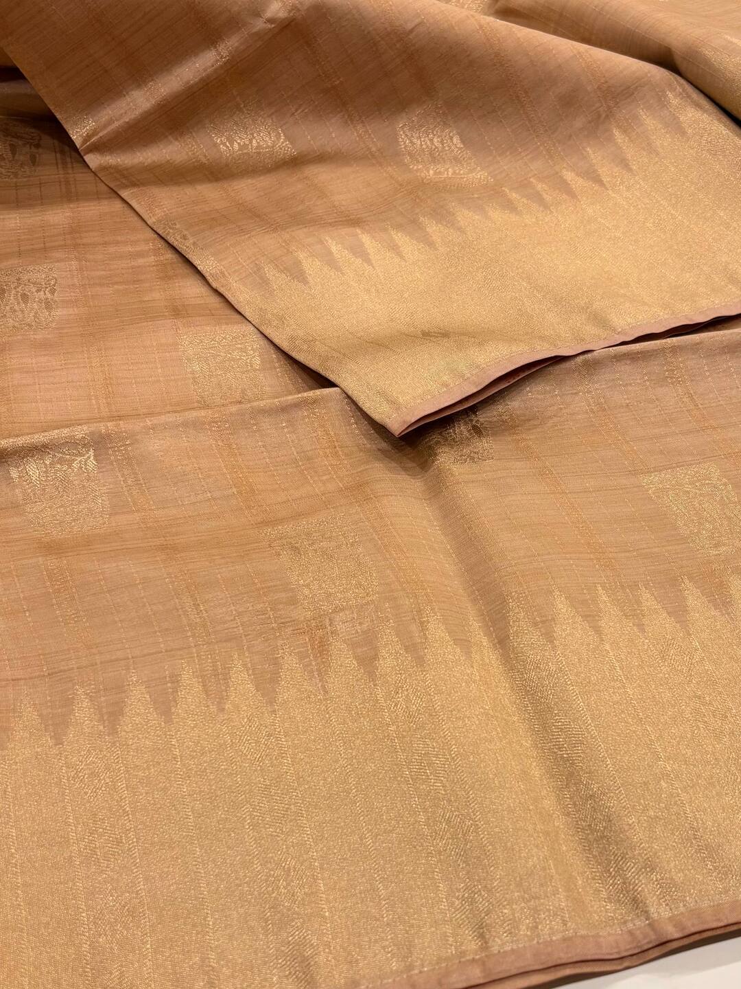Champagne Cotton Silk Saree