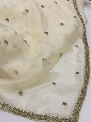 Off White Georgette Saree