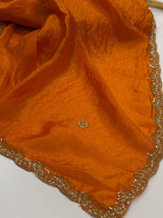 Orange Georgette Saree