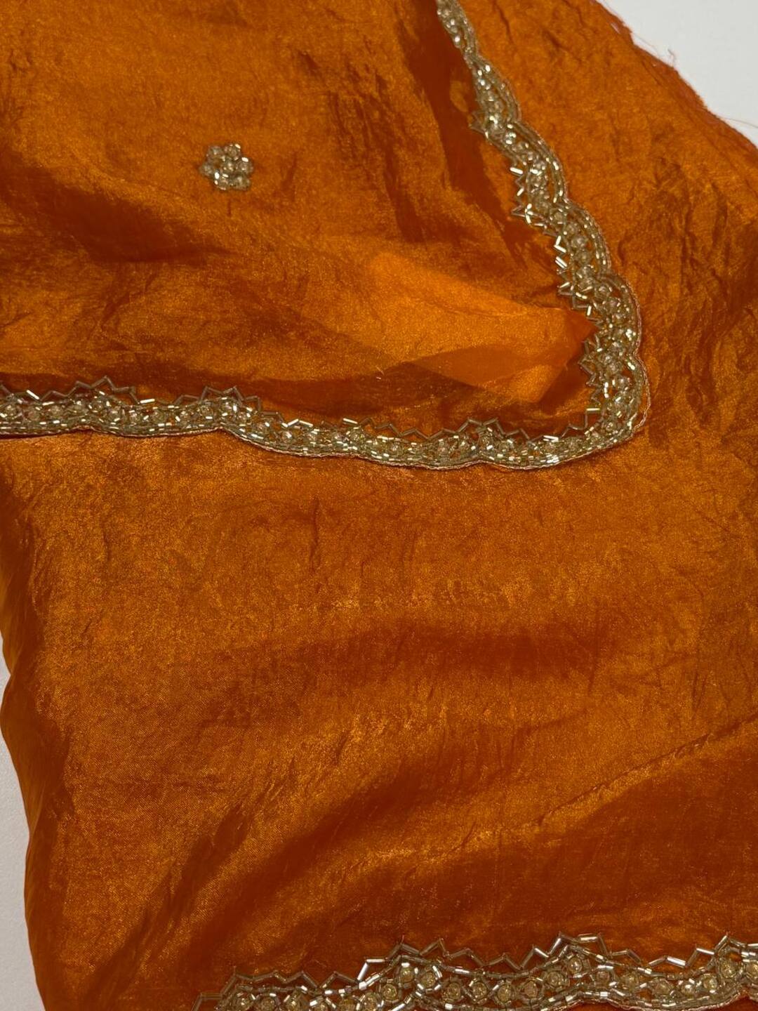 Orange Georgette Saree