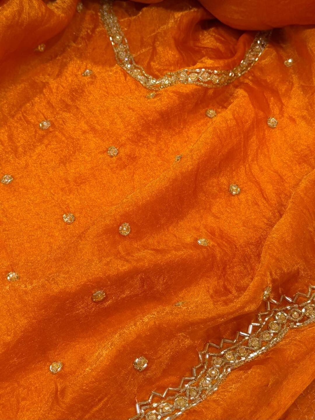 Orange Georgette Saree