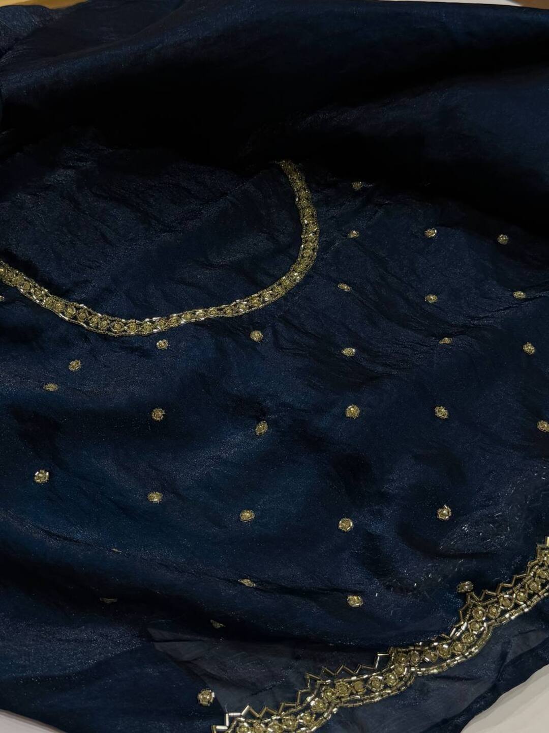 Teal Blue Georgette Saree