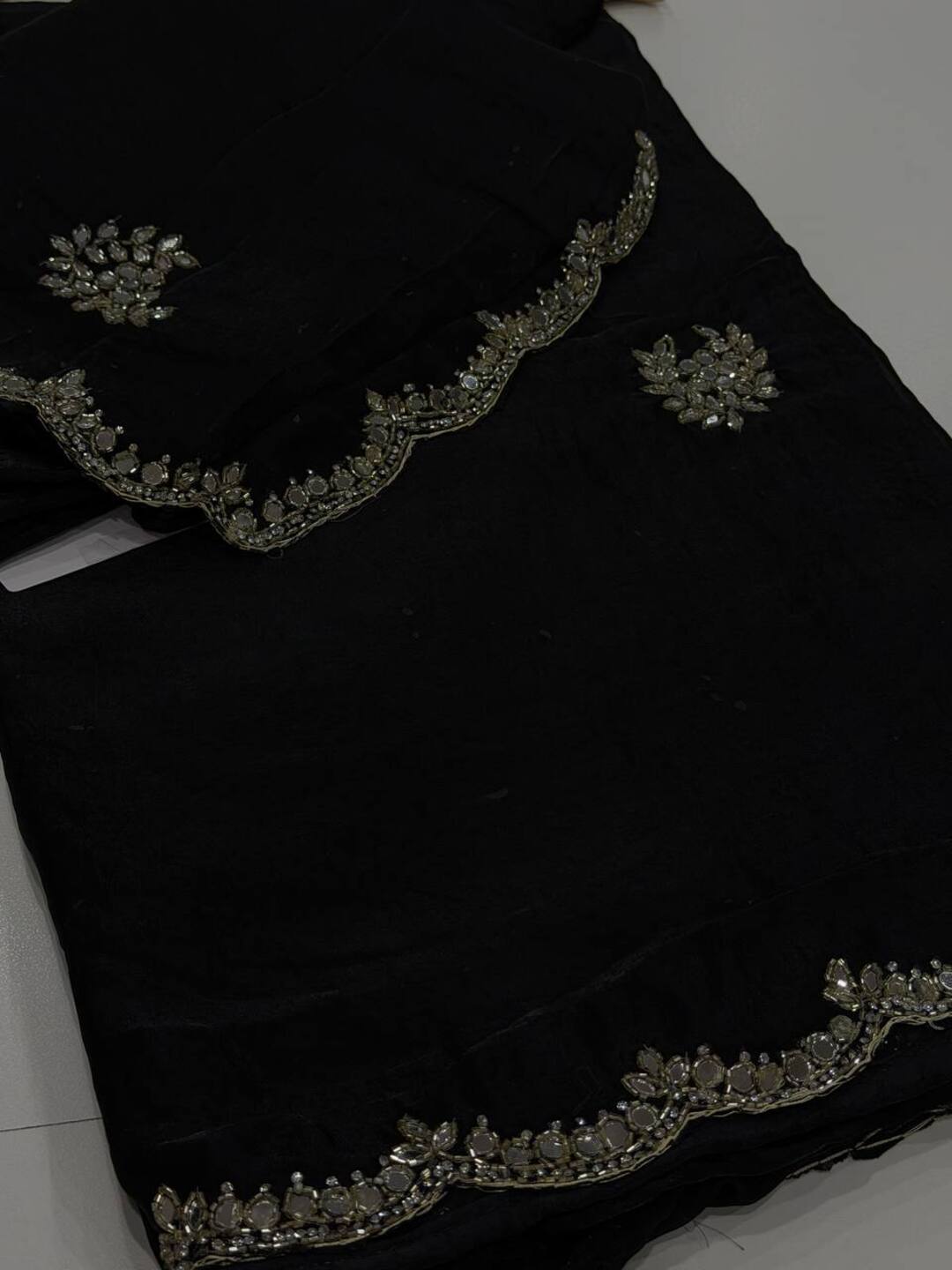 Black Georgette Saree