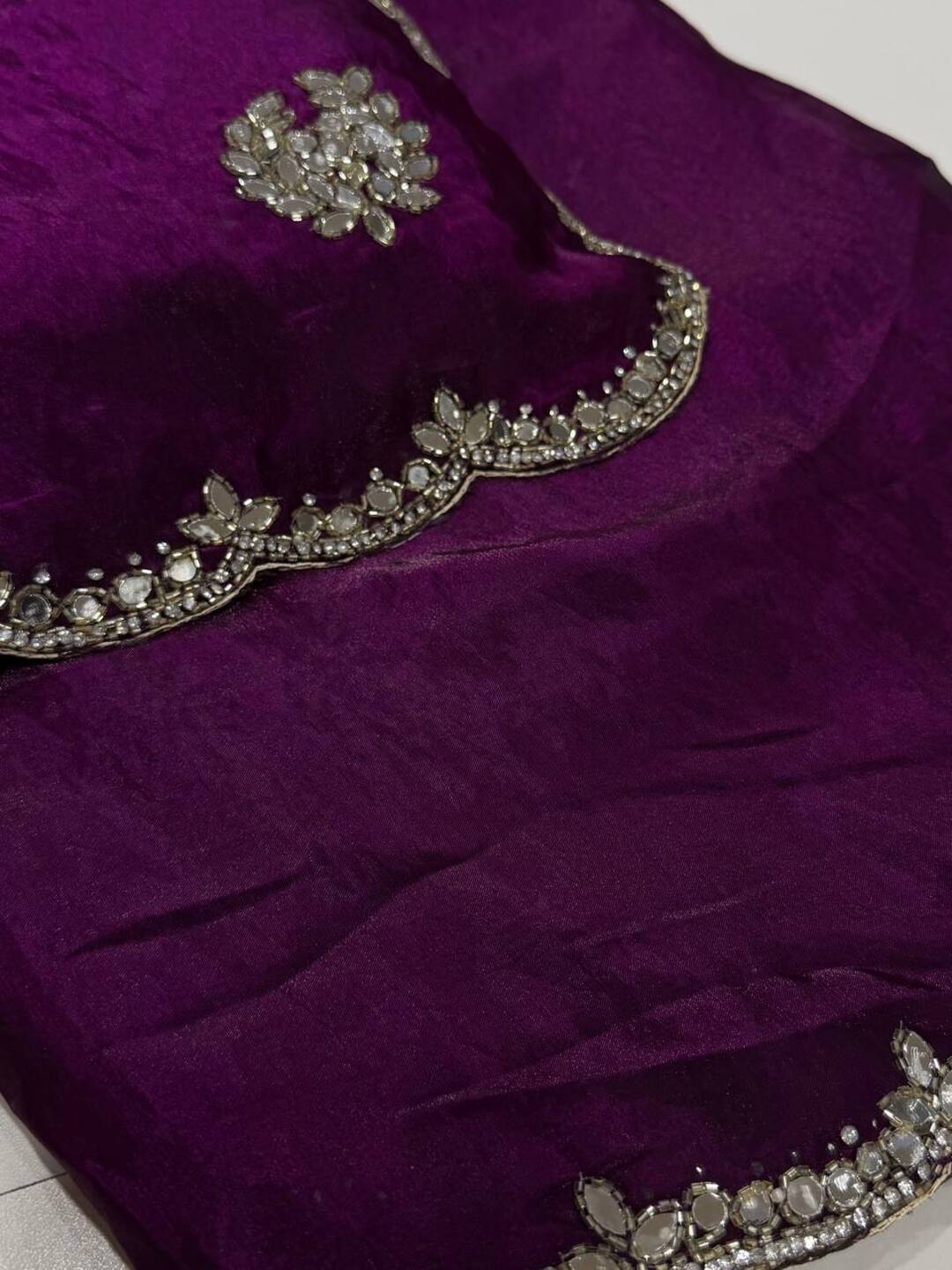 Royal Purple Georgette Saree