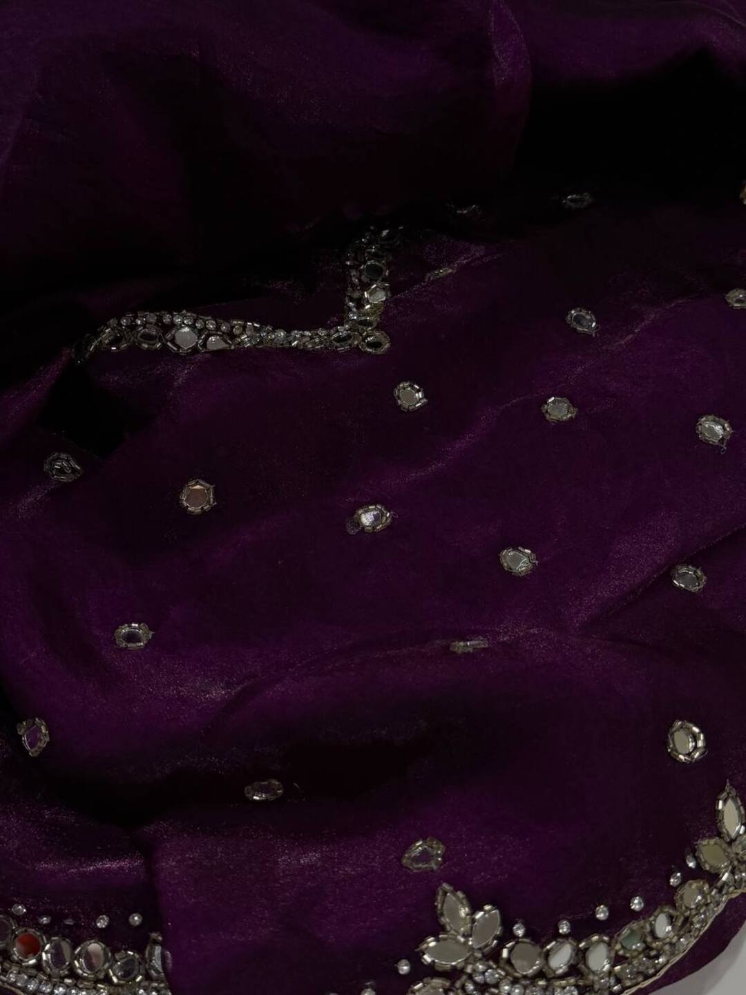 Royal Purple Georgette Saree