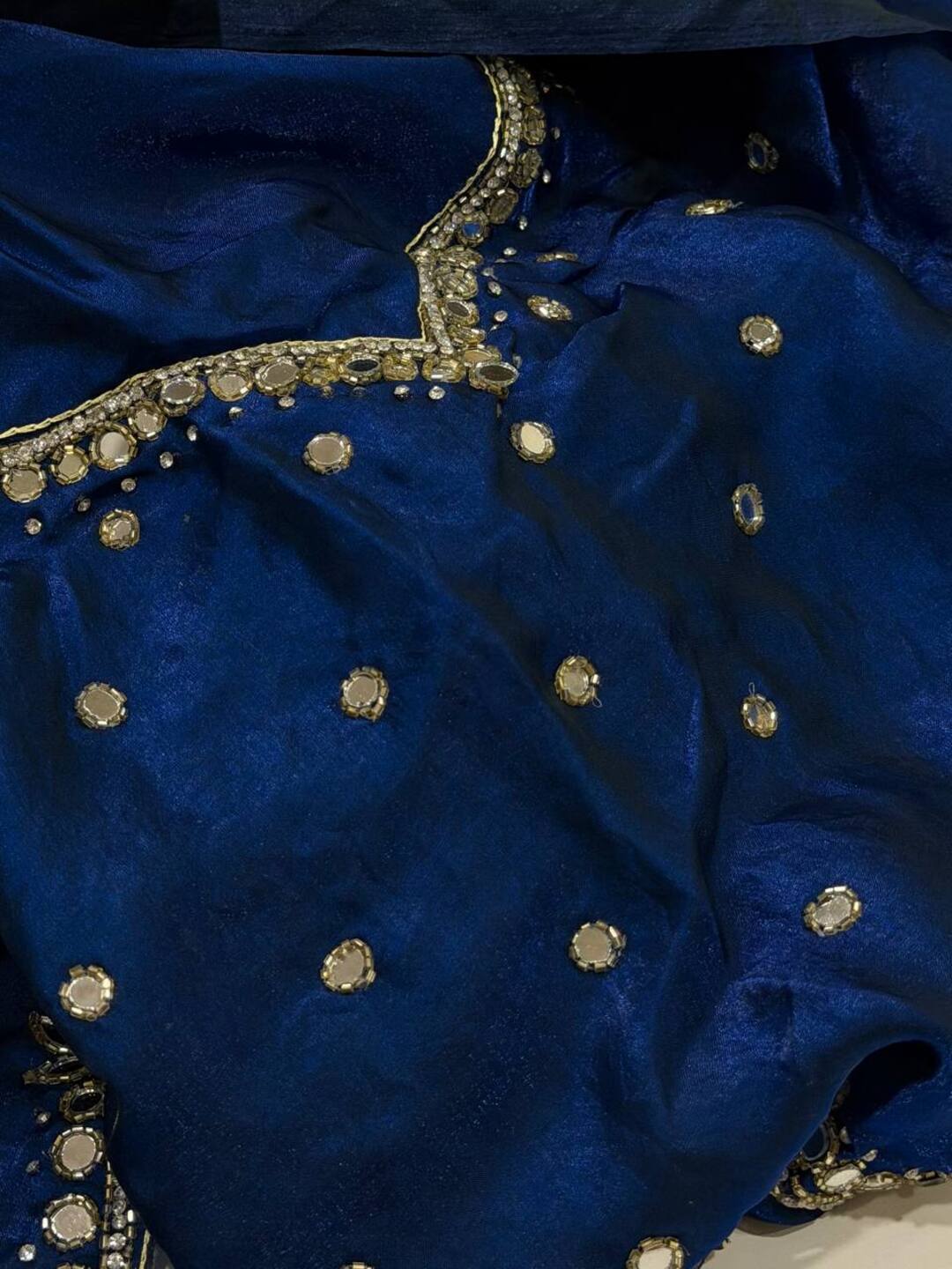 Navy Blue Georgette Saree