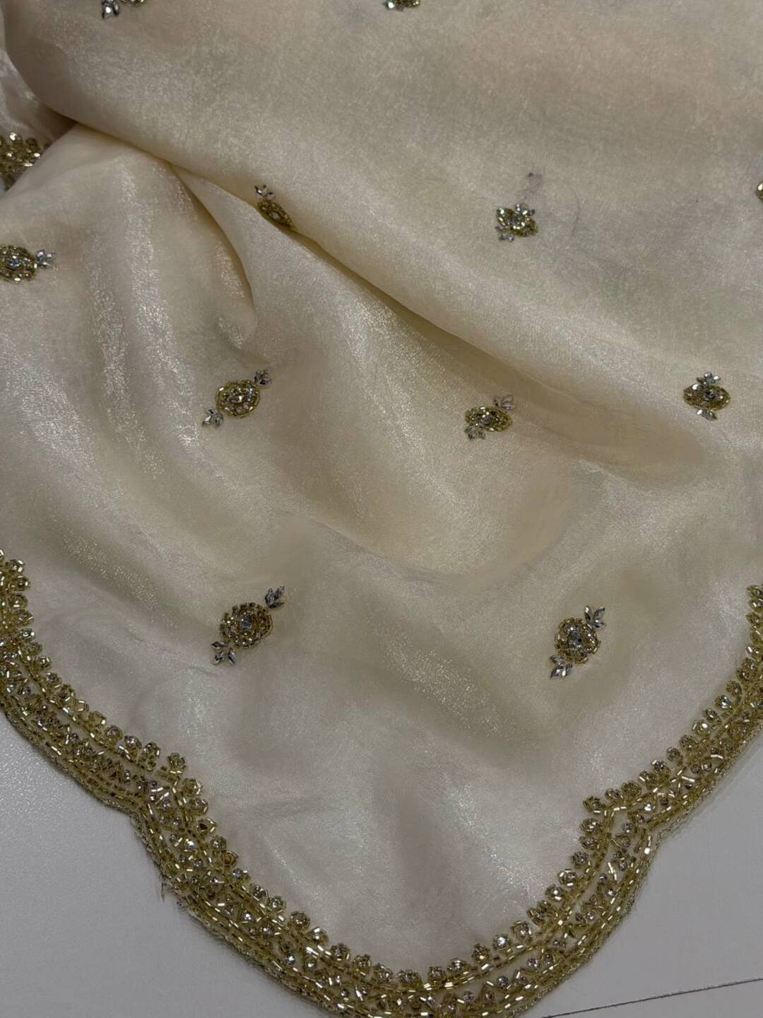 Off White Georgette Saree