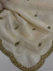 Off White Georgette Saree