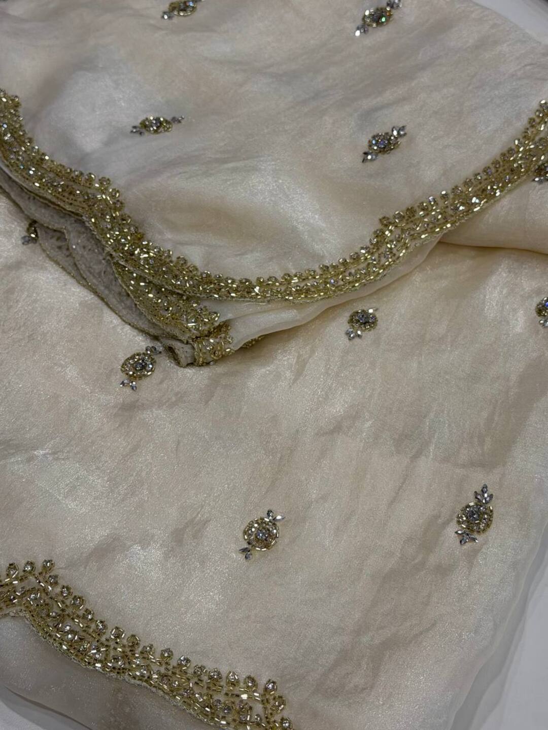 Off White Georgette Saree